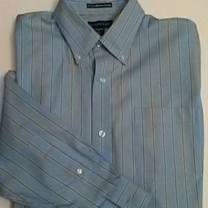 NWOT Lands End blue button-down no iron shirt